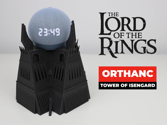 orthanc tower of isengard echo dot 4th 5th gen by cube3dworld household decor lotr lordoftherings echodot alexa echodotholder echodotstand decoration 3d print model - Mito3D