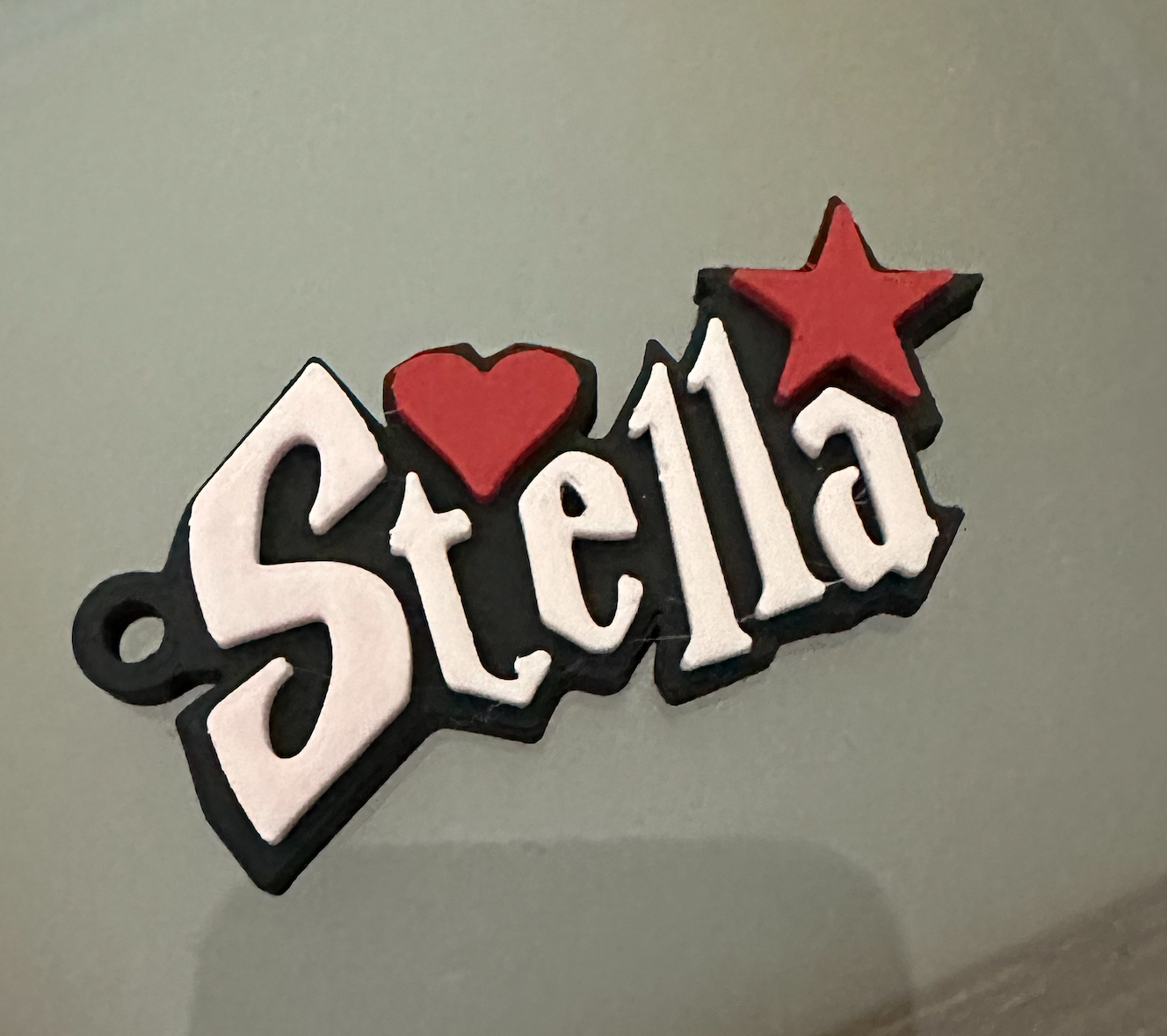 stella placa nombre llavero by carlo gatto arte modelos 3D print model - Mito3D