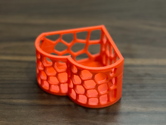 voronoi coração by nave dimensional arte modelos namorados armazenamento escritório 3d print model - Mito3D