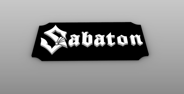 sabaton sign by user 3317640231 art signs & logos 3d print model - Mito3D