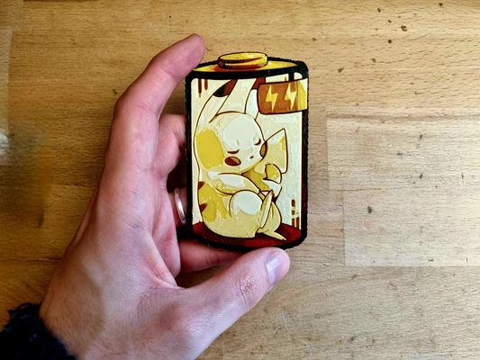 niedlich pikachu batterie porträt hutschmiede by simi generativ 3d modell lithophan 2d kunst 2024 pokémon farbton schmiede gelb pokeball sack ball baby 3d print model - Mito3D