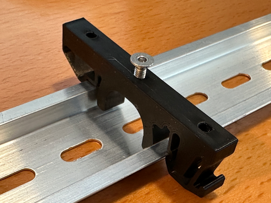 din rail bracket support a carril by francesc hobby & diy electronics electric suport electrocanica 3d print model - Mito3D