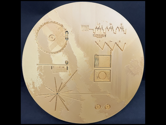 voyager golden record by regis art 2d nasa 1977 2dart hue forge hueforge disc 1 paint p1p p1s x1c space 3d print model - Mito3D