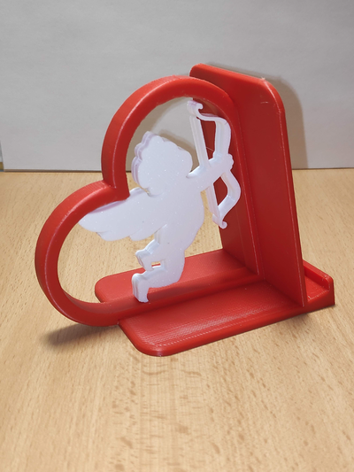 valentin supporter téléphone by jeep ménage maison modèles mobile accessoire cœur ange amor saint journée 3d print model - Mito3D