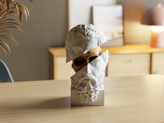 einblick enthüllt abstrakt skulptur of sokrates by sammelkunst haushalt dekor kunst klassisch zuhause haus design stapelbar minimal innere möbel 3d print model - Mito3D