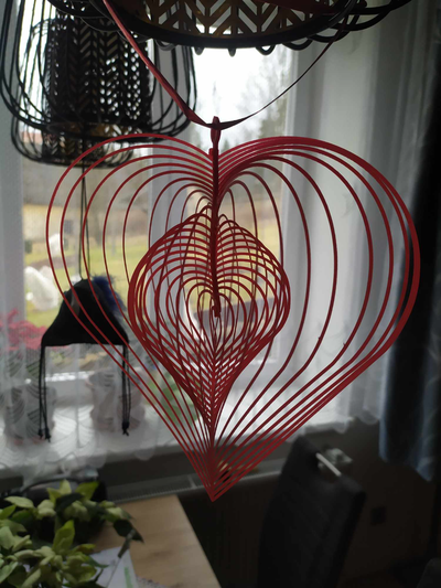 retorcido corazón ornamento by zedée casa decoración enamorado arte giro amor san valentin día regalo 3d print model - Mito3D