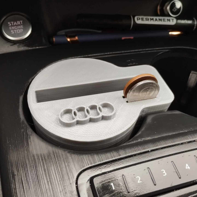 audi a4 b9 2016 mobile téléphone titulaire soutien by main loisir diy véhicules support porte monnaie pomme 3d print model - Mito3D