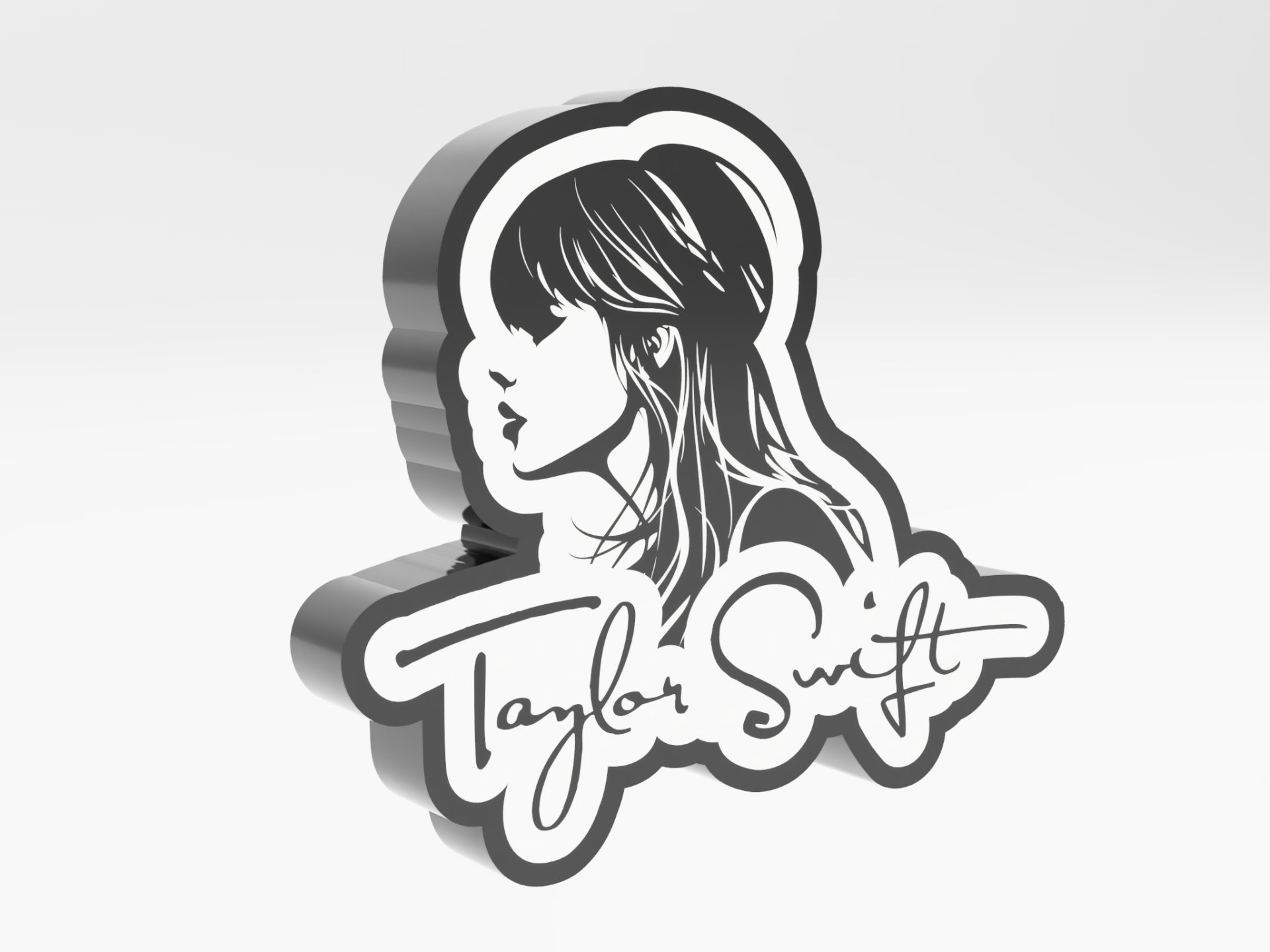 taylor swift lightbox by valeria momo & mattia art models taylorswift music led swiftie 3D print model - Mito3D