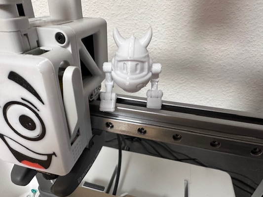 kenji viking helmet - print in place remixed by nxtgnprthub 3d printer test models toy robot cute fast benchmark calibration benchy gift printplace flex fastprint walker calibrationtest original 3d print model - Mito3D