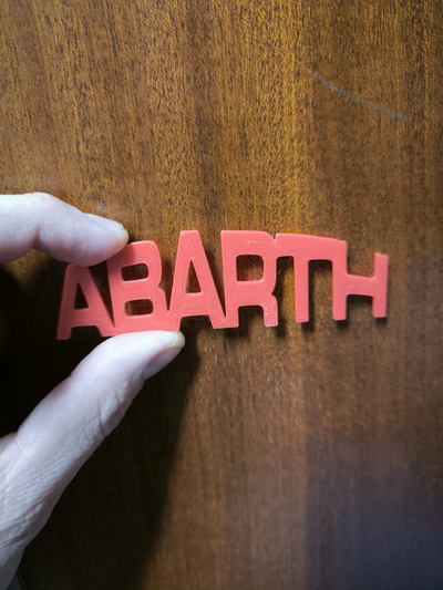 abarth 2d decoración pared by fv carreras arte 500 fíat pasión ita 3d print model - Mito3D