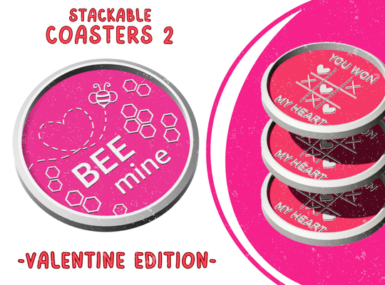 sc empilable verre valentin 02 by archives ménage décor art coeur saint cœur abeille l'amour beemine maison campagne fête accessoires valentine2024 coaster personnalisable l'eau boisson porte 39 ensemble of copains famille amour organisateur cuisine nature animal exagone 3d print model - Mito3D