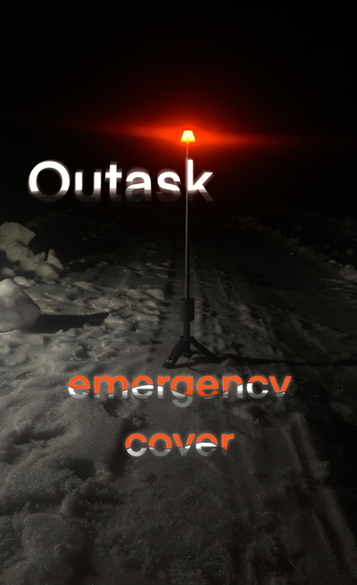 outask- emergency cover by mortediemdesign tools gadgets light outask baterie diy cura orange 3d print model - Mito3D