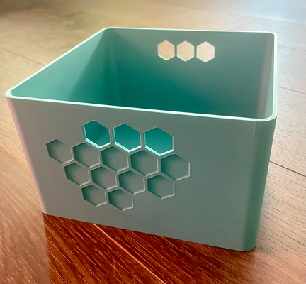 box 20x20 hexa muster by jvaclavovic haushalt haus modelle container 3d print model - Mito3D
