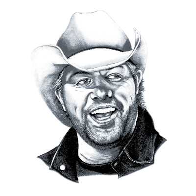 hueforge - toby keith grayscale by deltree3d generative 3d model & lithophane rip tobykeith country countrymusic music artist record legend cancer hueforgeart 2dart art artwork multicolor ams bambu bambuams 3d print model - Mito3D