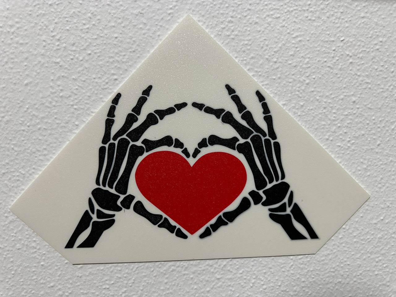 skeleton hands heart by inje print3d household decor 2d 2dart esqueleto love amor sanvalentin sanvalentinday san valentin 3D print model - Mito3D