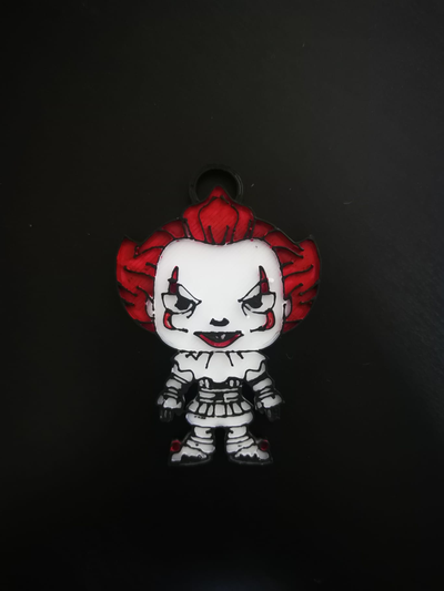 pennywise funko keychain by kris95 fashion jewelry keyring 3d print model - Mito3D