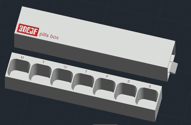 pastillas caja by 3dejf herramientas organizadores pastillero fortín medicamento organizador concurso 3d print model - Mito3D