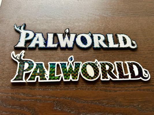 palworld logo by kip 3d art signs & logos palworldsign moderndecor decorative brand highcontrast 3d print model - Mito3D