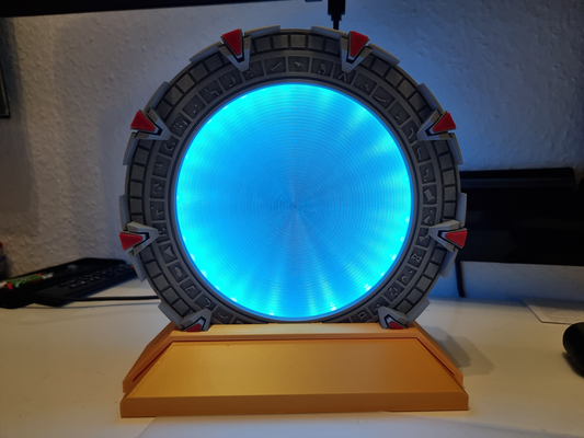 stargate v2 wled vídeo montaje guía rail by basti85 pasatiempo bricolaje diy electrónica ws2812b esp32 3d print model - Mito3D