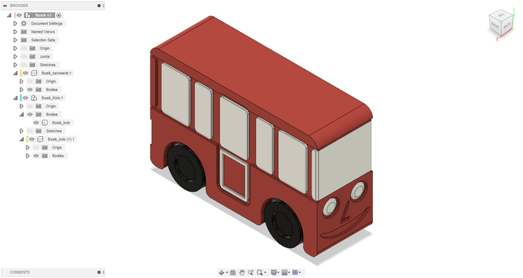 mini autobus 20mm by jb603 jouets jeux jouet voiture 3d print model - Mito3D