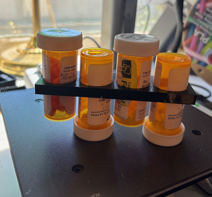 pill bottle bar by jroyston tools medical storage supplies container orgainizer 3d print model - Mito3D