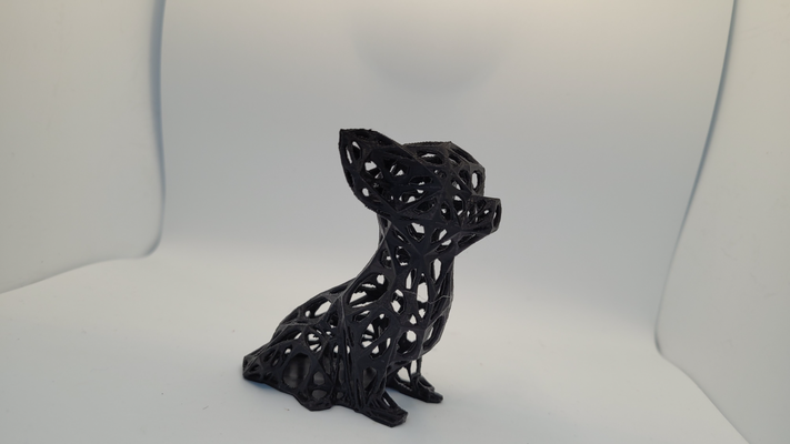 voronoi remix of poly chihuahua neu gemischt by brad3dprints haushalt dekor zuhause haus liebhaber hund 3d print model - Mito3D