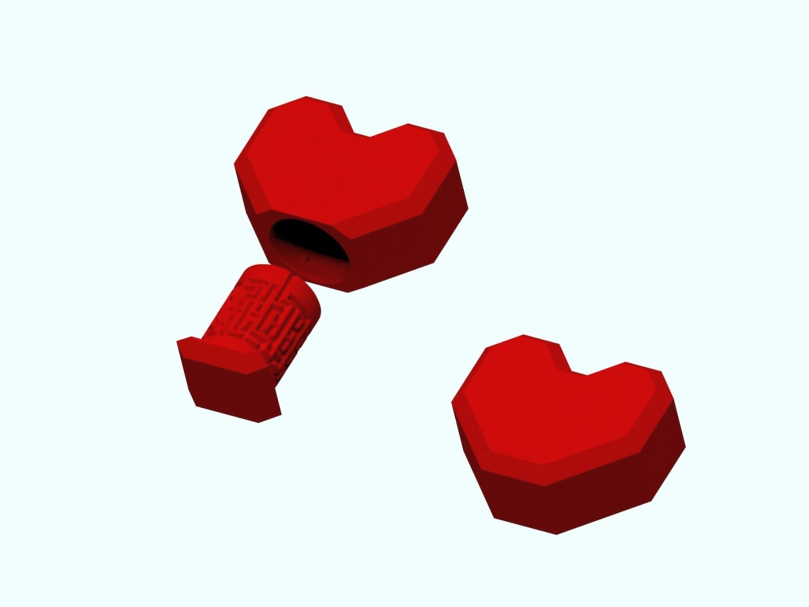 corazón forma laberinto caja nervioso rmige angular by doclex juguetes juegos rompecabezas deko dollar enigma acertijo regalo envase san valentin arte día san valentín geschenk amor valentinesday2024 3D print model - Mito3D