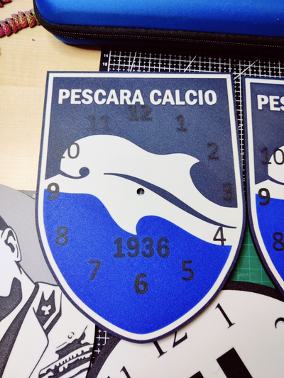 pescara calcio reloj by anlo3d arte señales logos fútbol italiano 3d print model - Mito3D