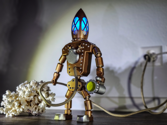 dalış robot lamba by stefan seviye ev halkı dekor ışık renk phillips lampe light roboter akıllı 3d print model - Mito3D