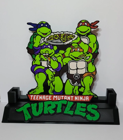 tmnt stand by contrive3d hobby & diy tmnt2 teenagemutantninja turtle comic book books leonardo donatello raphael michelangelo 3d print model - Mito3D