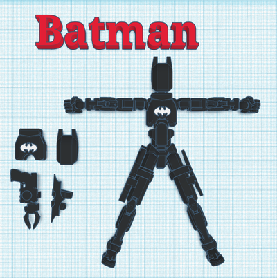 dummy 13 to comic - batman v20 wip remixed by mici toys & games characters dummy13 3d print model - Mito3D