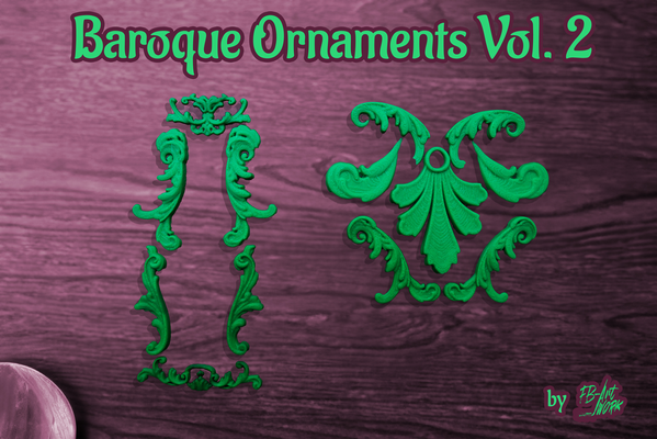 baroque ornements vol 2 by fb artwork art modèles ornement décoration décor dessin 3d print model - Mito3D
