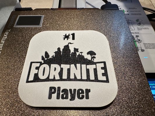 fortnite sottobicchiere by wayne k arte 2d numero 1 giocatore 3d print model - Mito3D