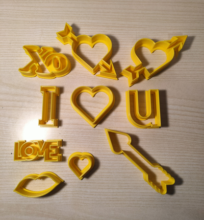 san valentin día galleta cortadores by danielol casa festividades cortador enamorado novia amor dulce galleta galletas cocina novio 3d print model - Mito3D