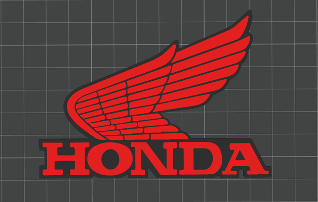 logo honda 2 colori by vijfe81 arte segni loghi 3d print model - Mito3D