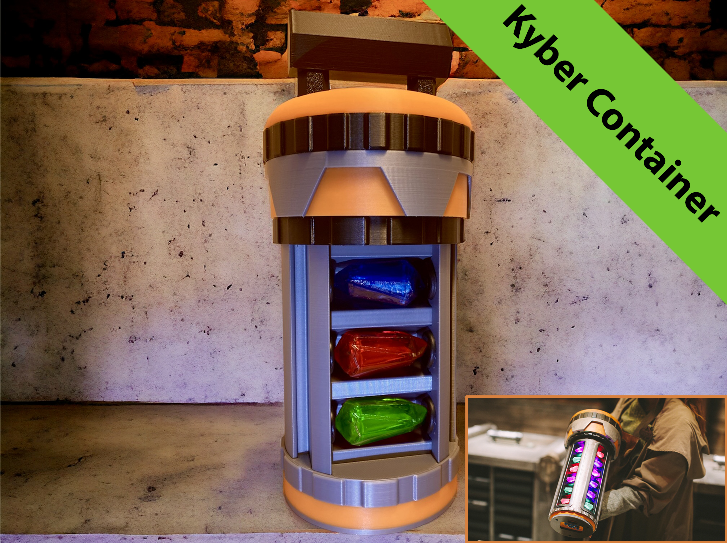 savi's werkstatt kyber kristall container by warrell72 requisiten cosplays star kriege galaxien kante kyberkristall batuu 3D print model - Mito3D