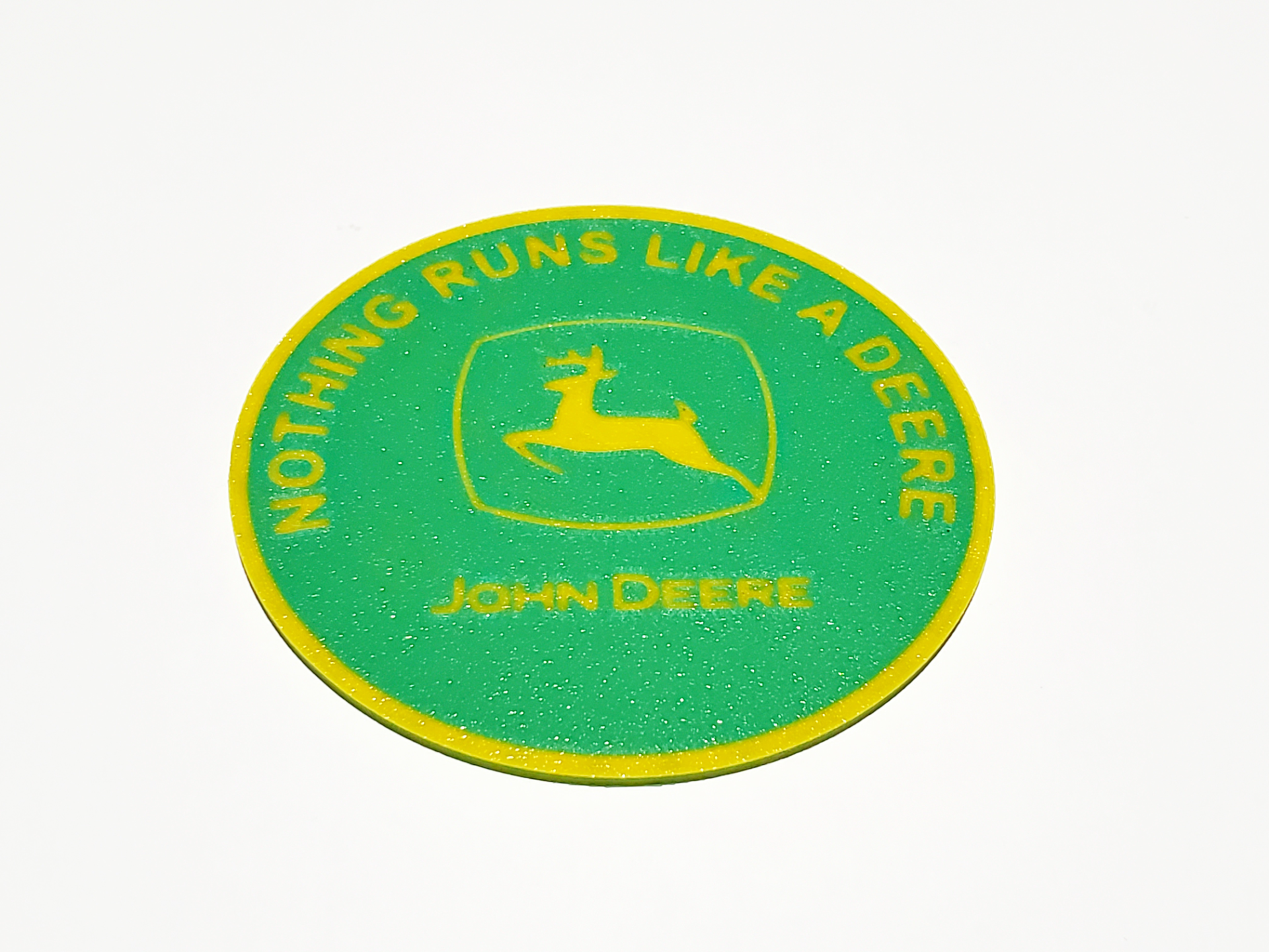 john deere coaster by zascko household decor coffee tea farm runs a 3D print model - Mito3D