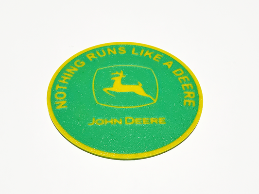 john deere coaster by zascko household decor coffee tea farm runs a 3d print model - Mito3D