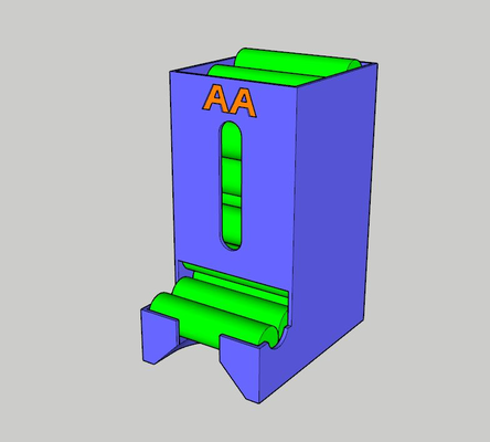 aa pil depolama by kj tasarımlar araçlar organizatörler konteyner organizatör 3d print model - Mito3D