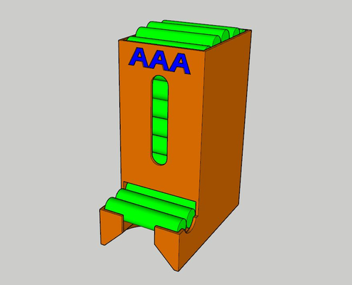 aaa pil depolama by kj tasarımlar araçlar organizatörler konteyner organizatör 3d print model - Mito3D