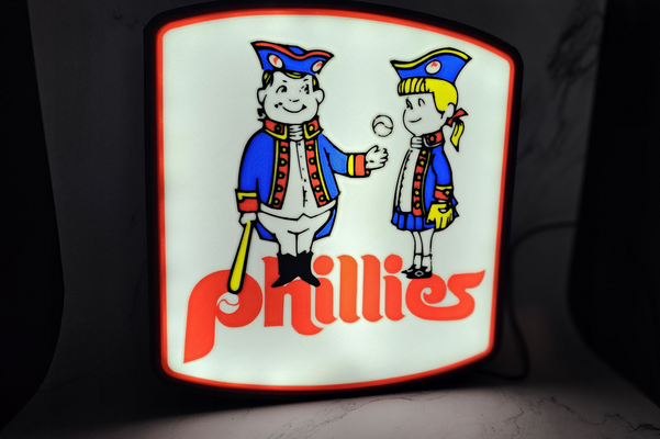 phillies 1970s phil filippo guidato luce scatola by jakes3dprintshop arte segni loghi 3d print model - Mito3D