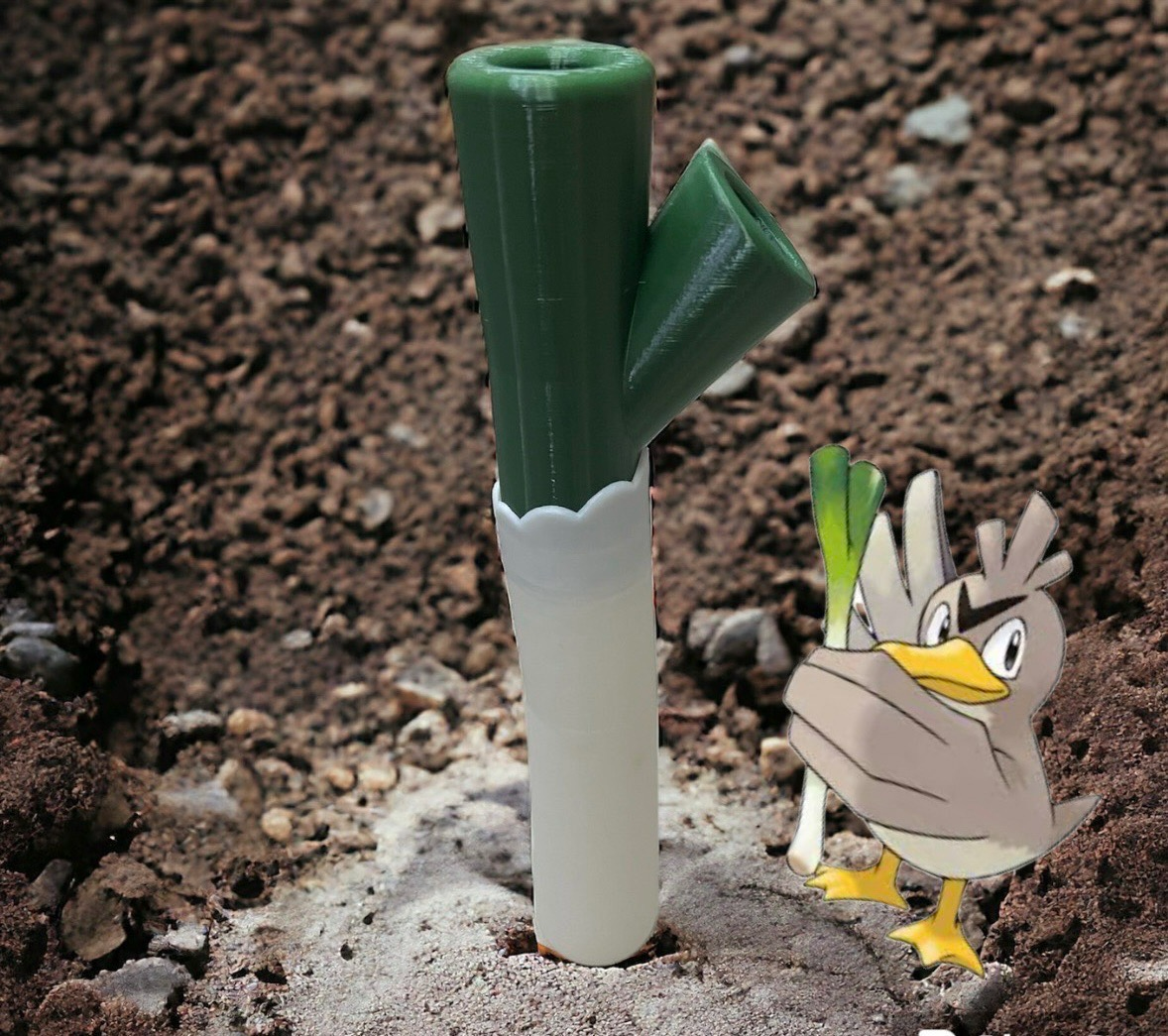 farfetch'd samouraï épée by grwang41 jouets jeux pokémon vert oignons jouet pliable katana démon tueur rétractable cosplay lame 3D print model - Mito3D