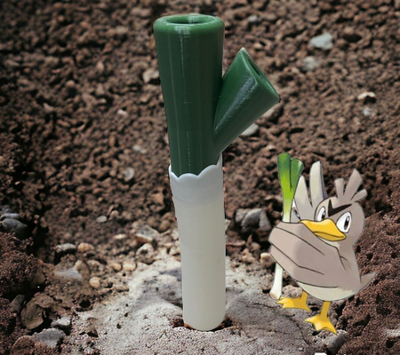 farfetch'd samouraï épée by grwang41 jouets jeux pokémon vert oignons jouet pliable katana démon tueur rétractable cosplay lame 3d print model - Mito3D