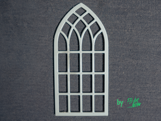 gótico janela by fb artwork miniaturas arquitetura miniatura modelo quadro armação 3d print model - Mito3D