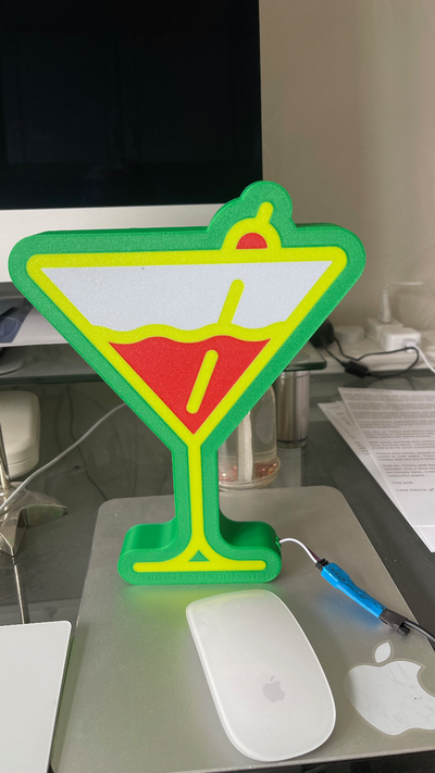 cocktail glas geformt lampe by alan austin haushalt dekor 3d print model - Mito3D