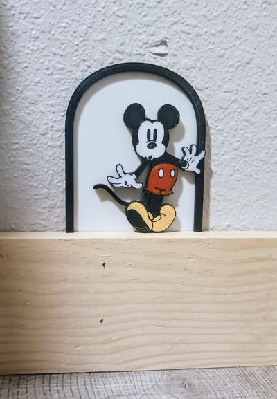 oh gosh surprised mickey mouse wall decor by the3dsportsbeard household disney hole cute funny princess minni 3d print model - Mito3D