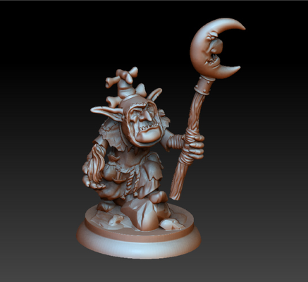 goblin sciamano dnd miniatura remixato by ala nera miniature creature dndmini dndminiature mini minis prigione draghi dungeonanddragons 3d print model - Mito3D