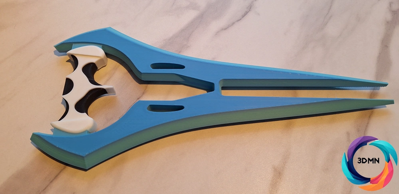 halo energy sword by 3dmn props & cosplays replica weapon game spartan elite ams multicolor cool cosplay fun knife dagger cut kill monster robot fight 3d print model - Mito3D