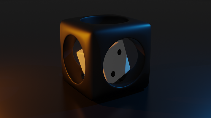 cube by whitefox toys & games board dice toy 3d print model - Mito3D