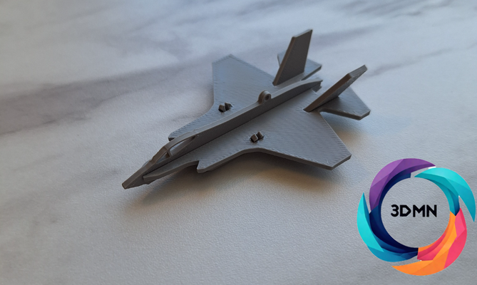 f-35 lightning ii kit card remixed by 3dmn props & cosplays build lockhead martin jet fighter plane fly shot shooter 3d print model - Mito3D